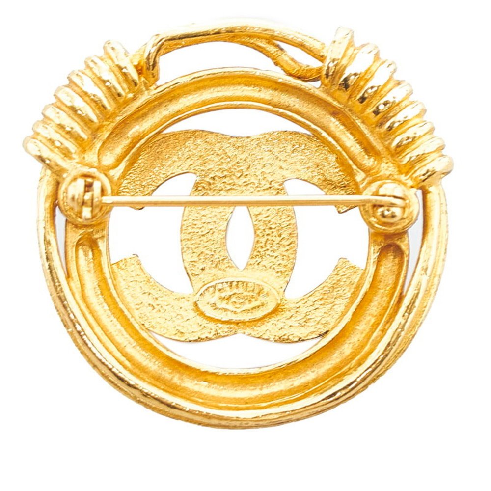 CHANEL coco mark brooch gold plated ladies - Picture 2 of 3